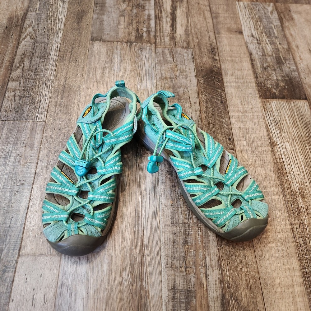 Keen Whisper Womens Waterproof Hiking Sport Sandals Turquoise Aqua Green 7 Beach